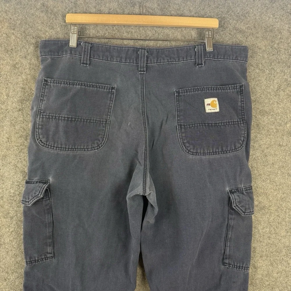 Carhartt FR Cargo Pants Mens 38x30 Navy Blue Flame Resistant Canvas CAT 2